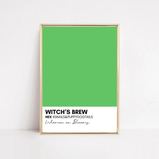 Witch's Brew Color Swatch | free printable artwork