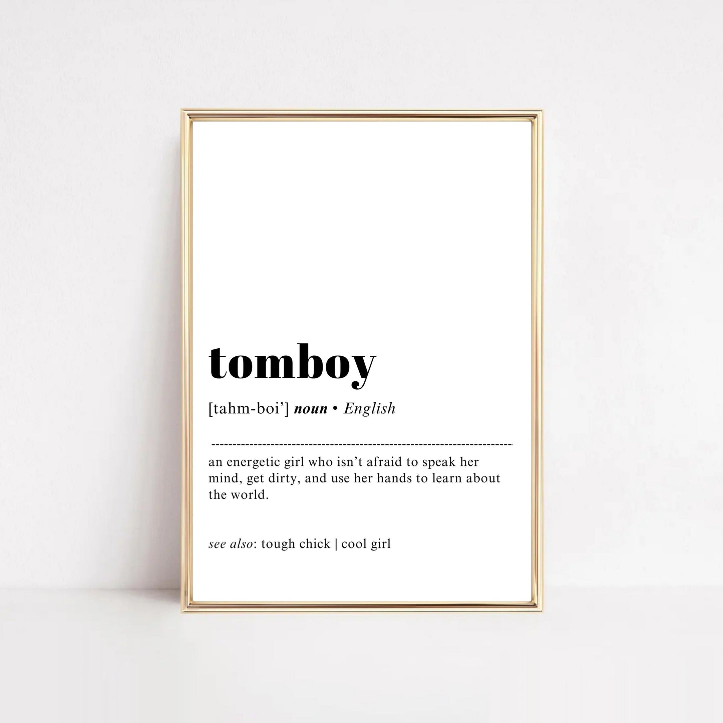 Tomboy Definition Poster