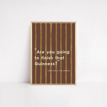 St. Patrick's Day Decor | Guinness Beer poster