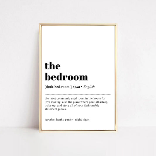 The Bedroom Definition Poster | free printable artwork